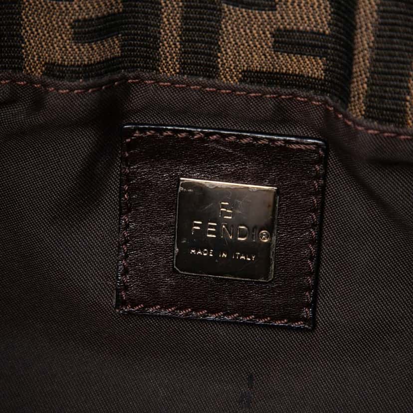 Fendi Zucca Canvas Shoulder Bag Brown Very good condition - Box View