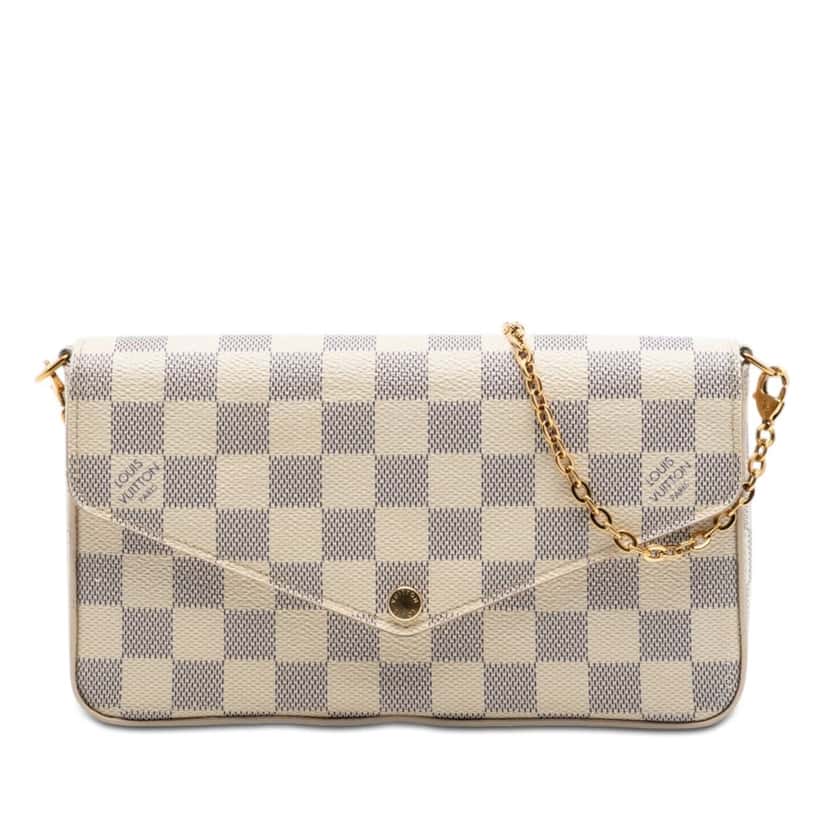 Louis Vuitton Damier Azur Pochette Felicie White Very good condition - Front View