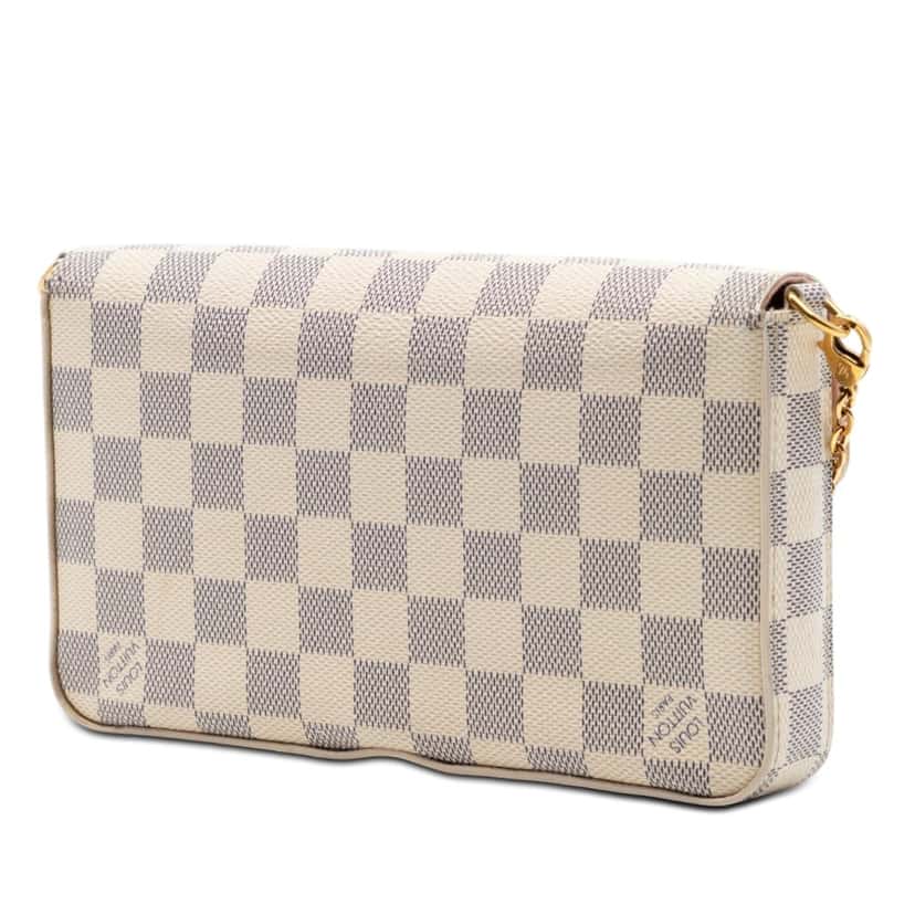 Louis Vuitton Damier Azur Pochette Felicie White Very good condition - Back View