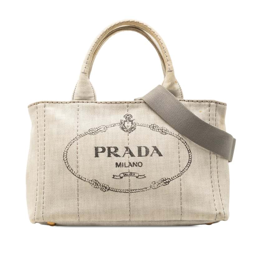 Prada Small Denim Canapa Logo Satchel Other Very good condition - Front View