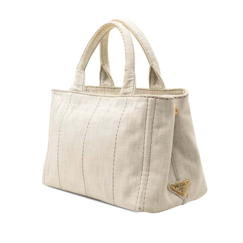 Prada Small Denim Canapa Logo Satchel Other Very good condition - Back View