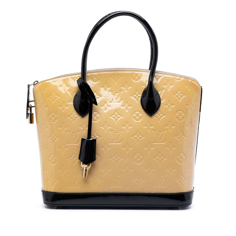 Louis Vuitton Monogram Vernis Lockit PM Beige Leather Very good condition - Front View