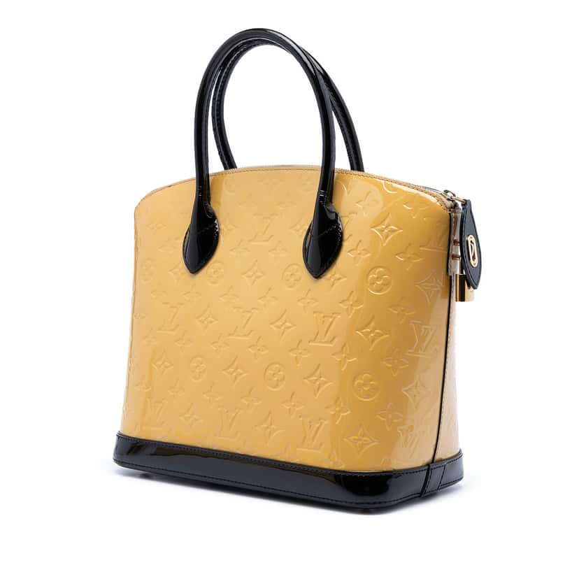Louis Vuitton Monogram Vernis Lockit PM Beige Leather Very good condition - Back View
