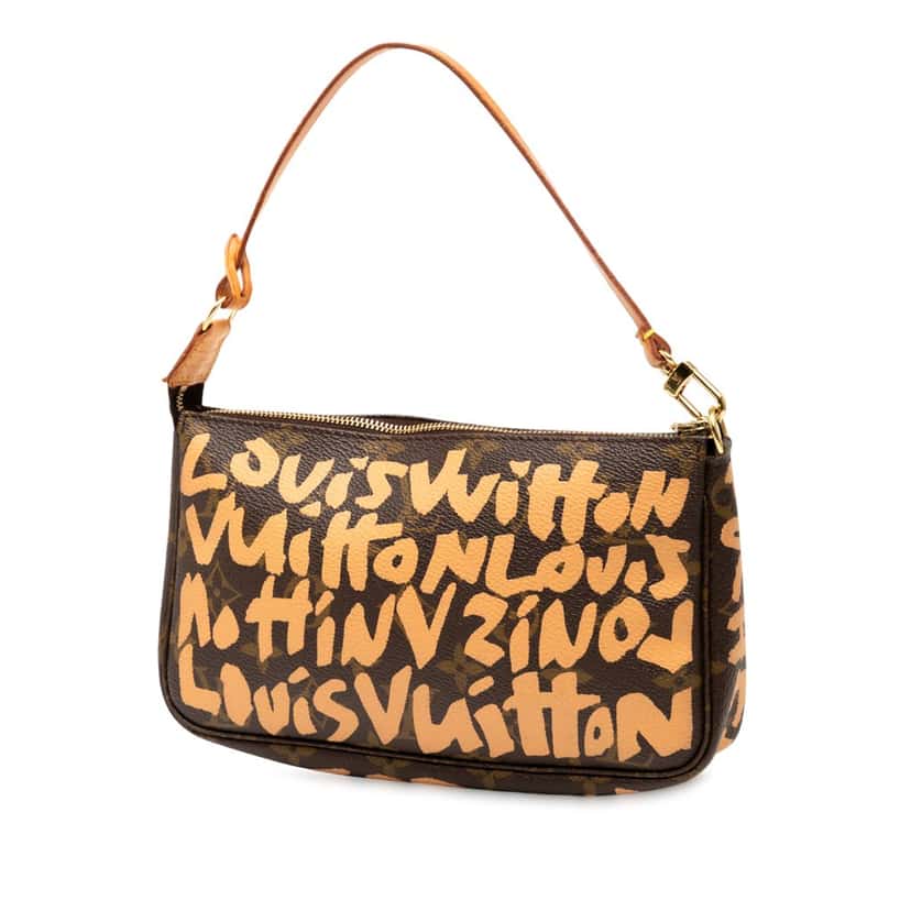 Louis Vuitton Stephen Sprouse Monogram Graffiti Pochette Accessoires Brown Very good condition - Back View