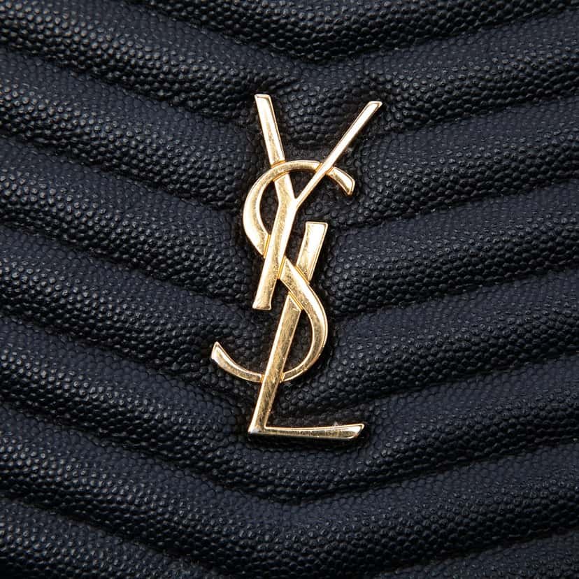 Saint Laurent Mini Grain de Poudre Monogram Lou Camera Bag Black Leather Very good condition - Box View