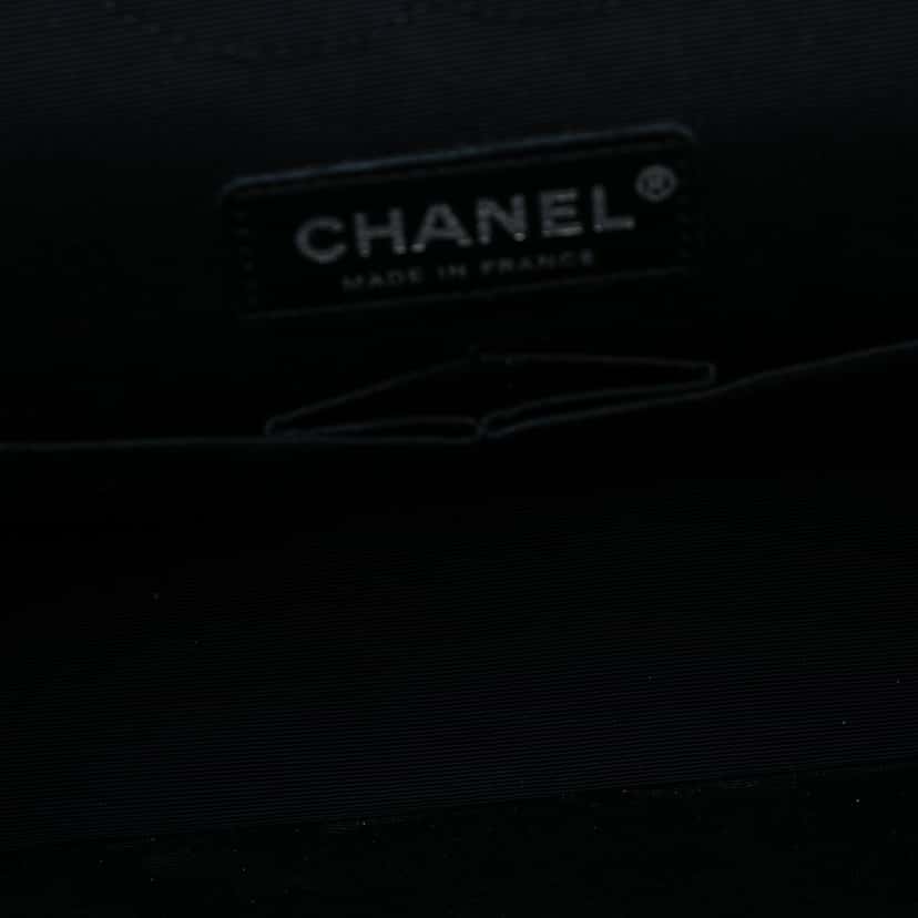 Chanel Medium Classic Tweed Sequins Double Flap Black Good condition - Model View