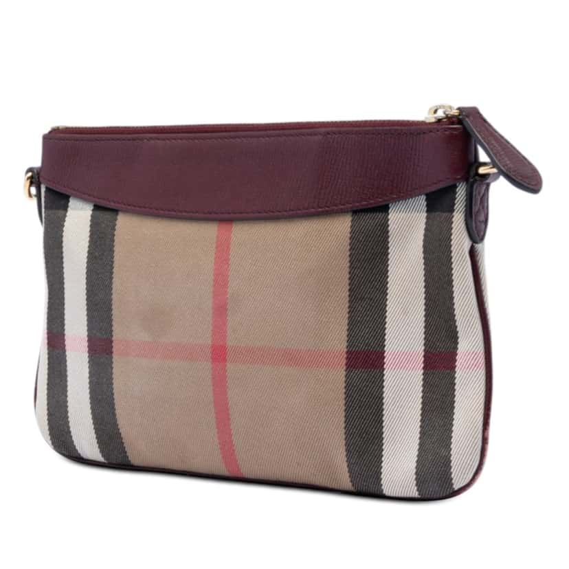 Burberry Mega Check Canvas Derby Peyton Crossbody Brown Very good condition - Back View