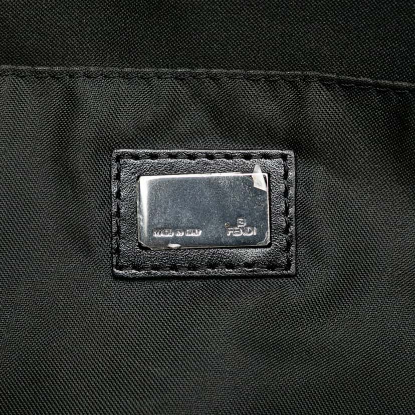 Fendi Zucchino Canvas Crossbody Black Good condition - Box View