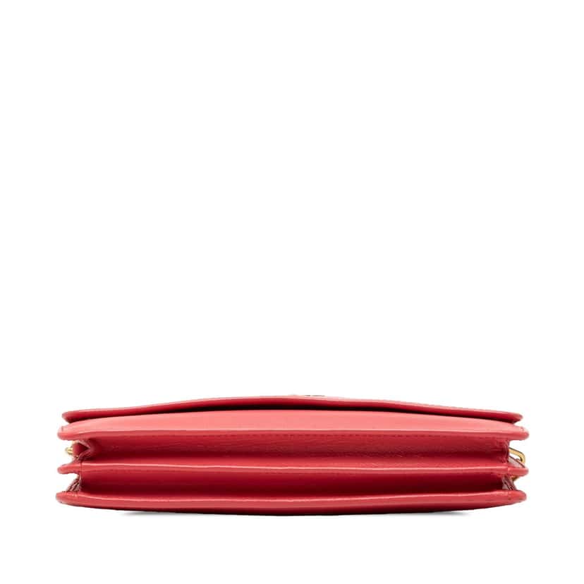 Prada Saffiano Lux Wallet On Chain Pink Leather Very good condition - Inside View