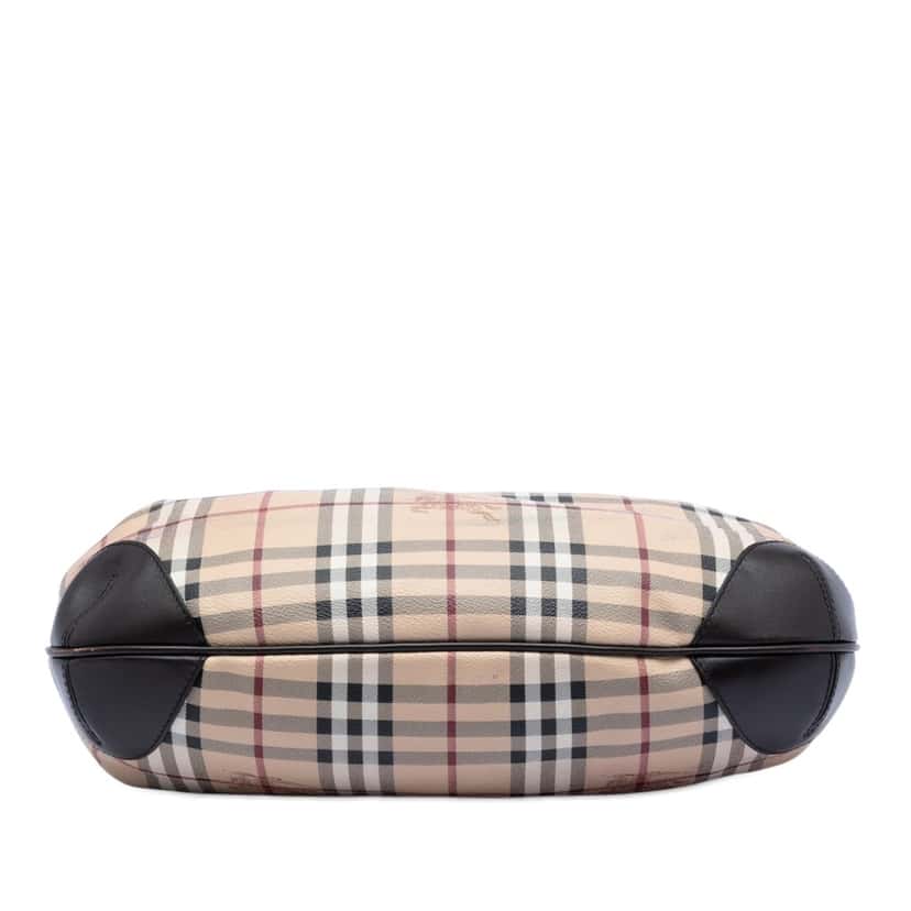 Burberry Medium Haymarket Check Coated Canvas Willenmore Hobo Beige Very good condition - Inside View
