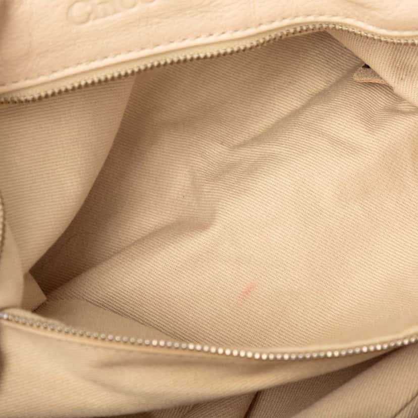 Chloé Medium Leather Paddington Handbag Beige Leather Very good condition - Box View