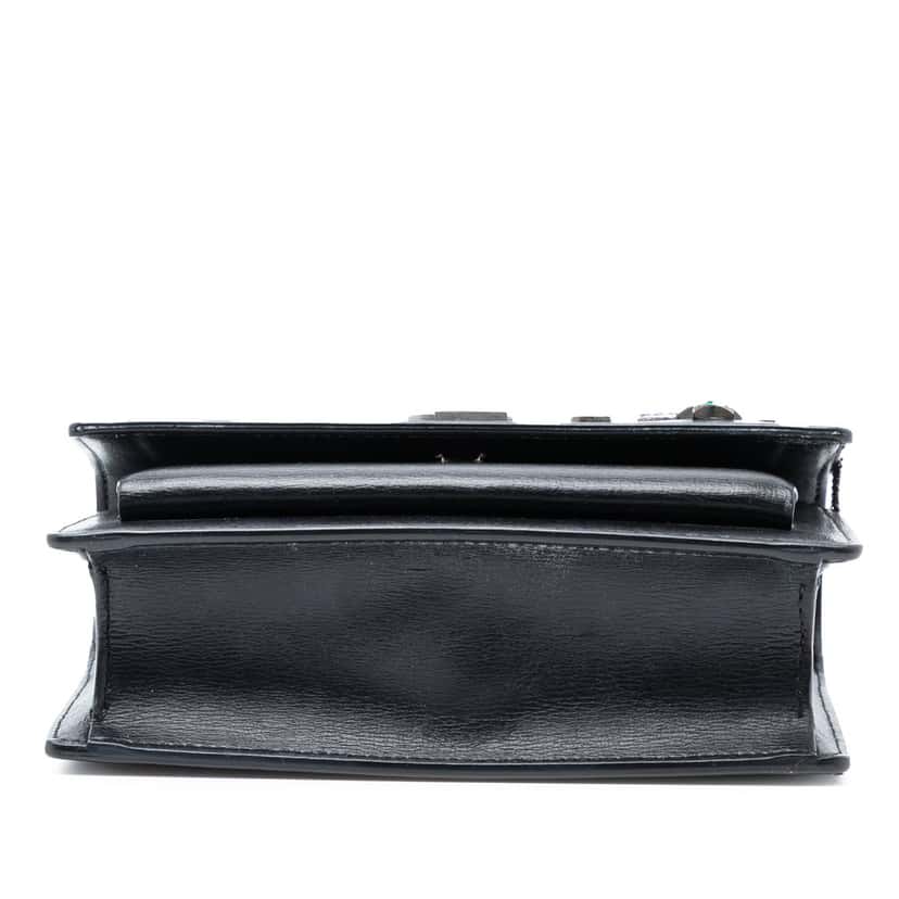 Saint Laurent Mini Calfskin Monogram Lucky Charms Sunset Wallet on Chain Black Leather Very good condition - Inside View