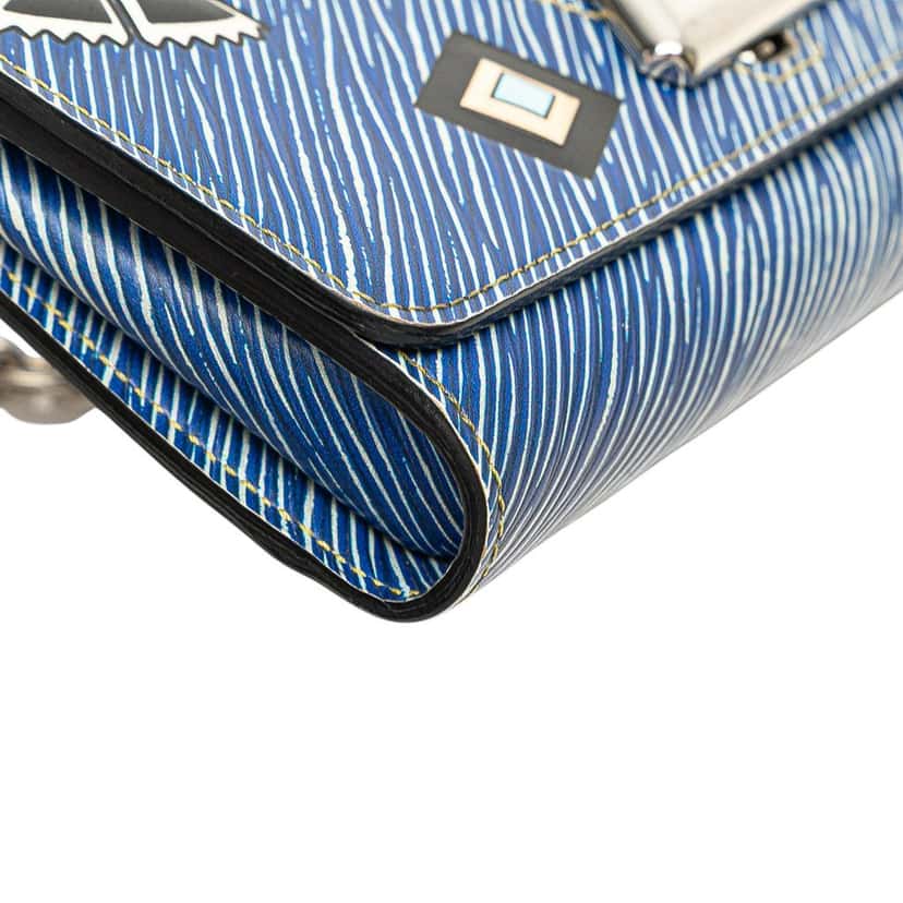 Louis Vuitton Epi Denim Twist Azteque Wallet on Chain Blue Leather Very good condition - Box View