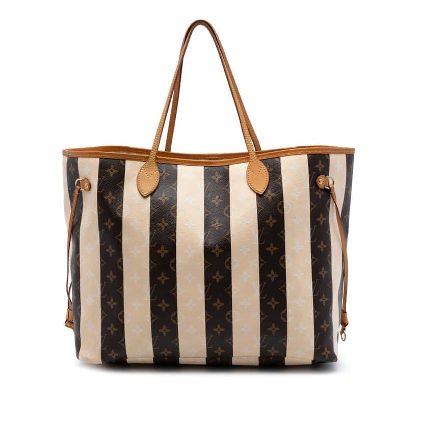 Louis Vuitton Monogram Rayures Neverfull GM Brown Very good condition - Front View