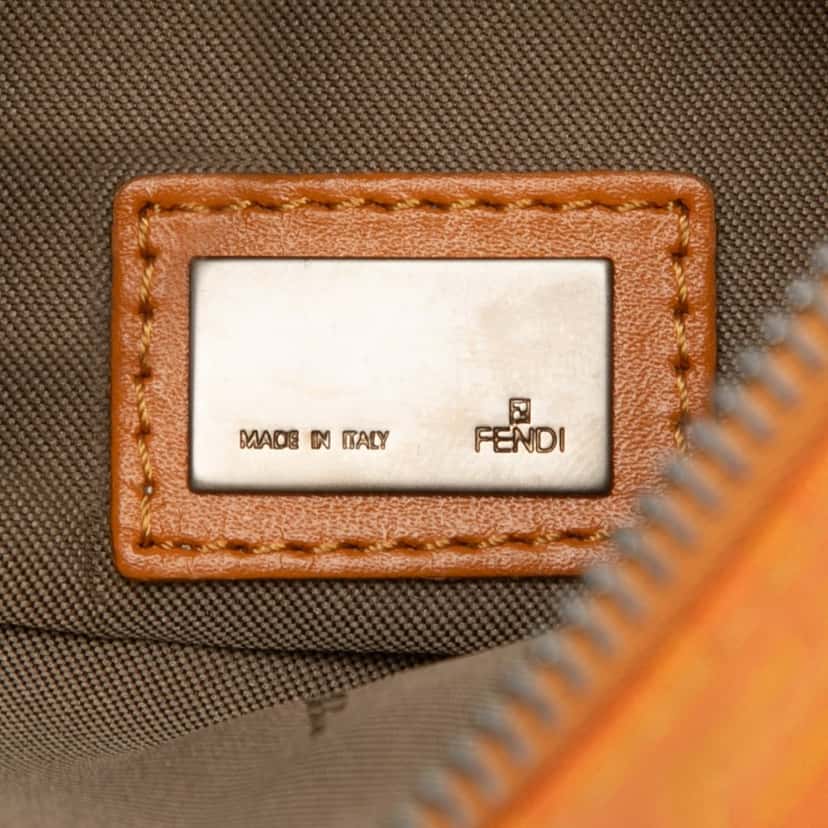 Fendi Zucchino Canvas Crossbody Orange Very good condition - Box View
