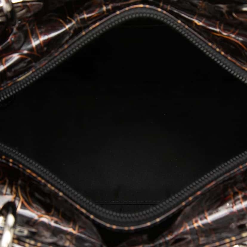 Dior Medium Patent Ultimate Lady Dior Brown Leather Very good condition - Model View