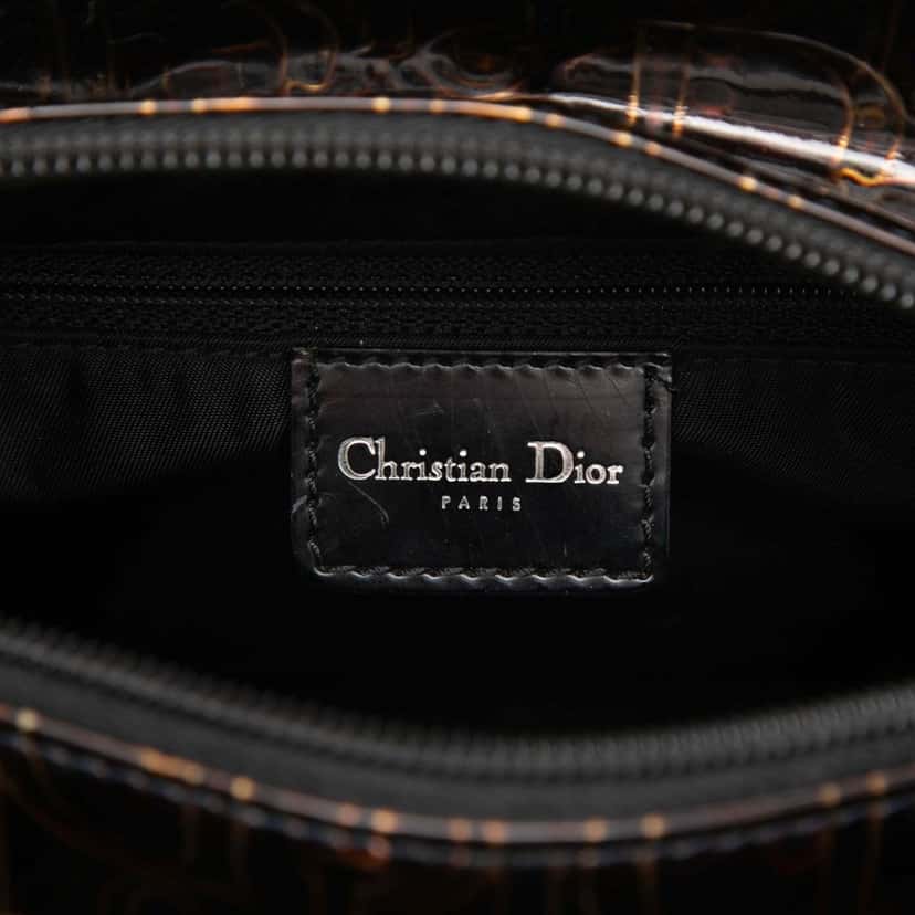 Dior Medium Patent Ultimate Lady Dior Brown Leather Very good condition - Box View