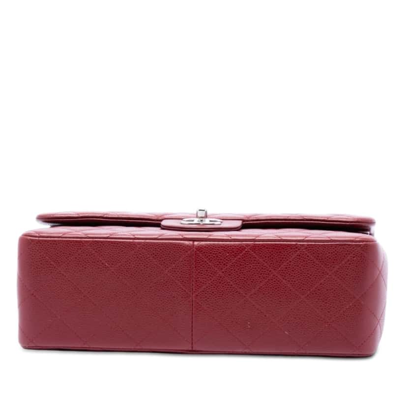 Chanel Jumbo Classic Caviar Double Flap Red Leather Very good condition - Inside View