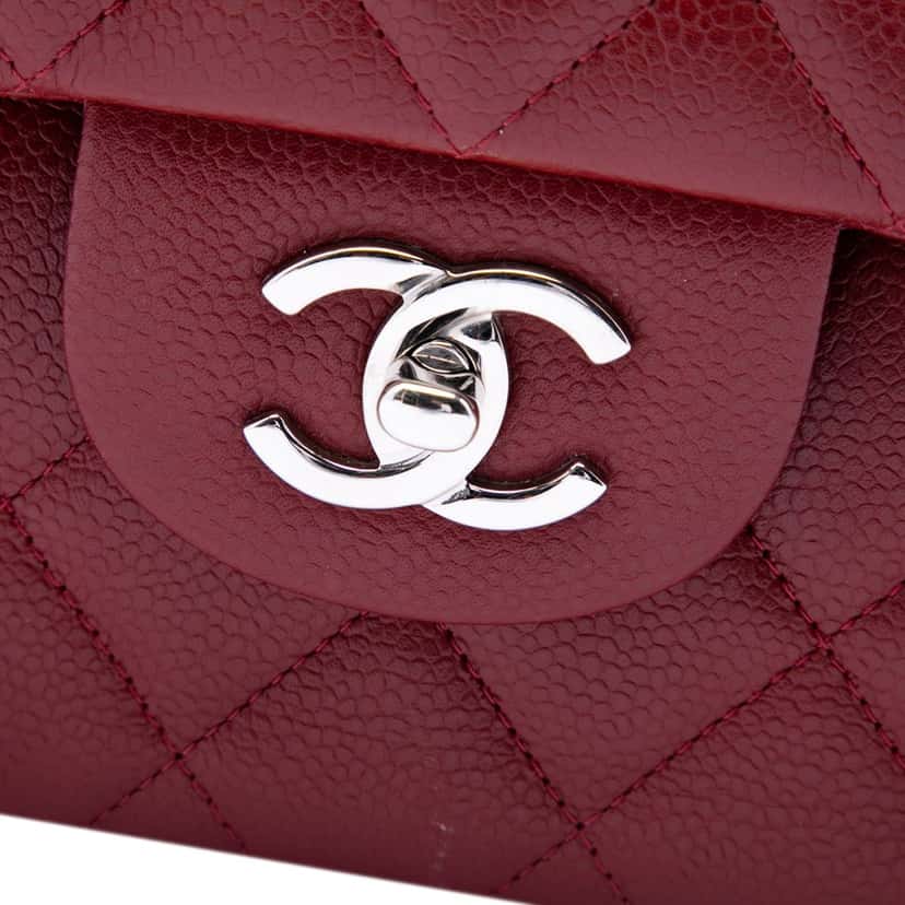 Chanel Jumbo Classic Caviar Double Flap Red Leather Very good condition - Box View