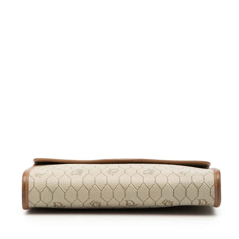 Dior Honeycomb Coated Canvas Chain Crossbody Beige Very good condition - Inside View