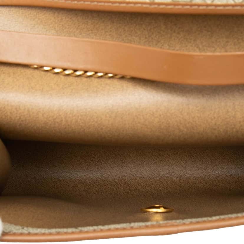 Dior Honeycomb Coated Canvas Chain Crossbody Beige Very good condition - Model View