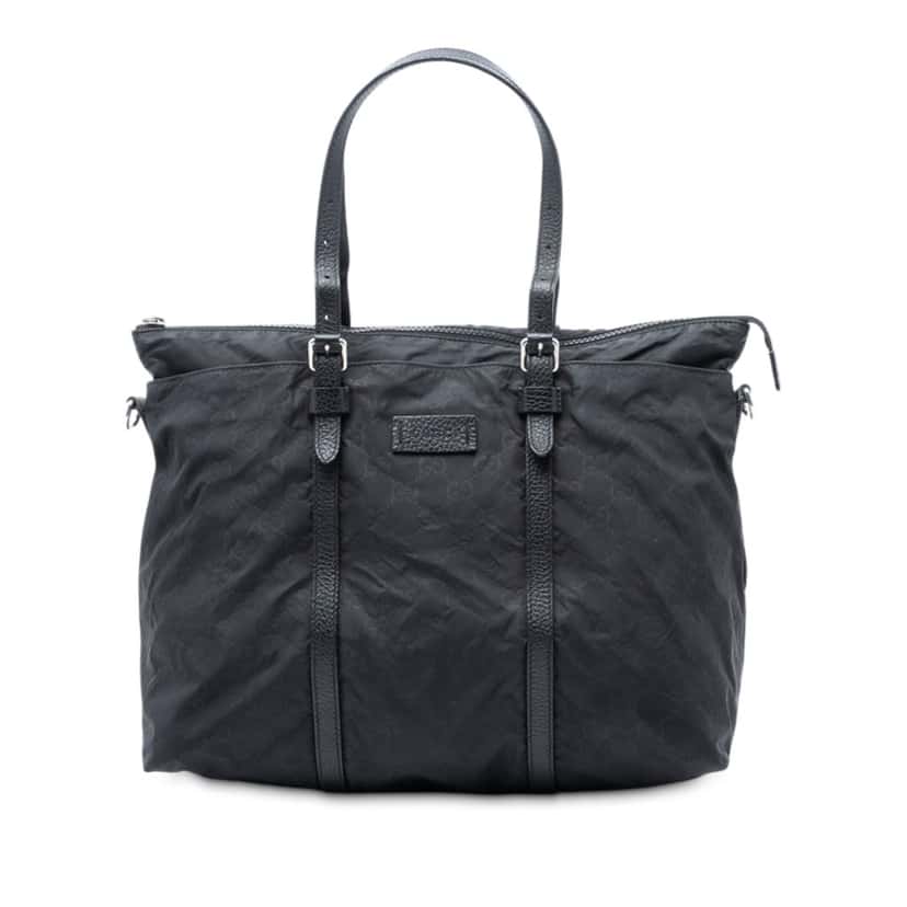 Gucci GG Nylon Satchel Black Very good condition - Front View