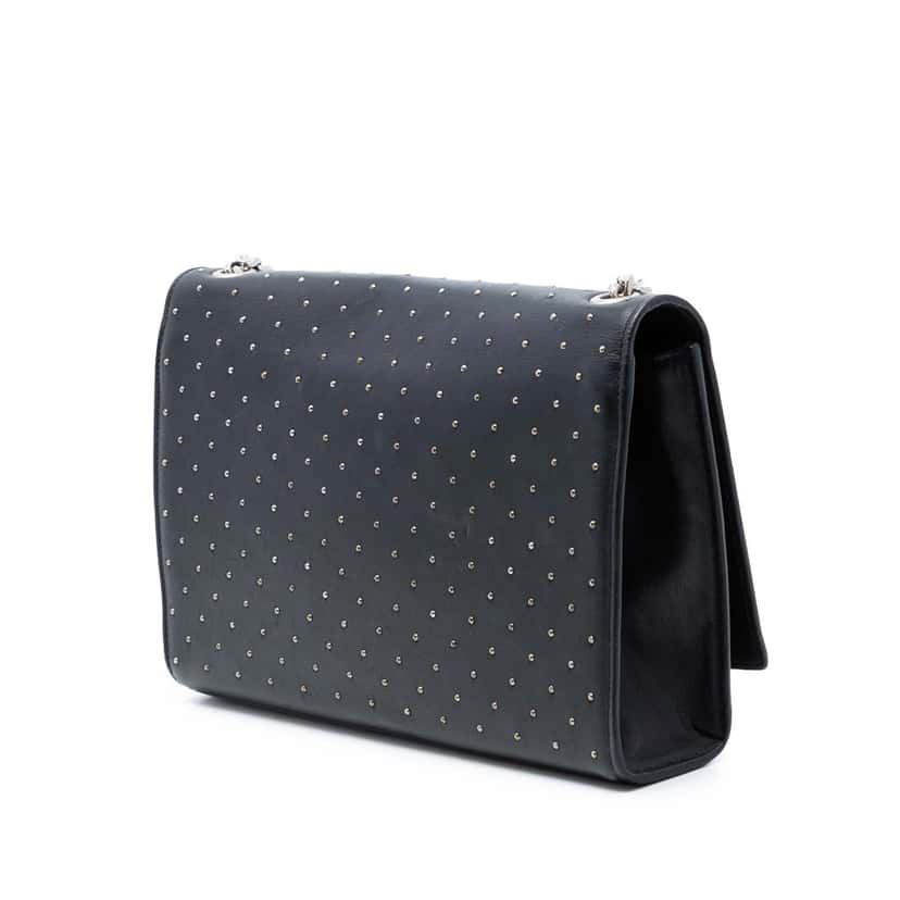 Saint Laurent Medium Leather Studded Monogram Kate Crossbody Black Leather Very good condition - Back View