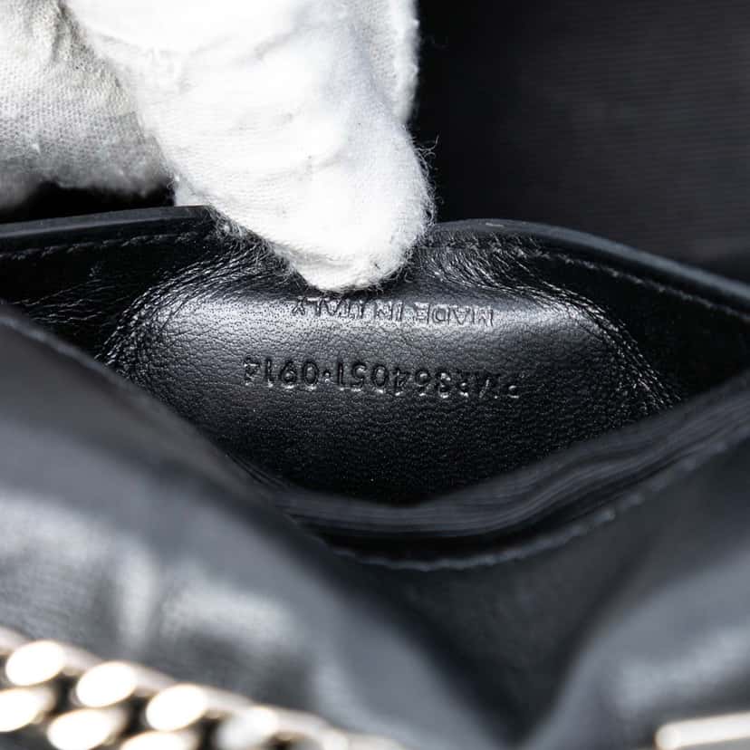 Saint Laurent Medium Leather Studded Monogram Kate Crossbody Black Leather Very good condition - Box View