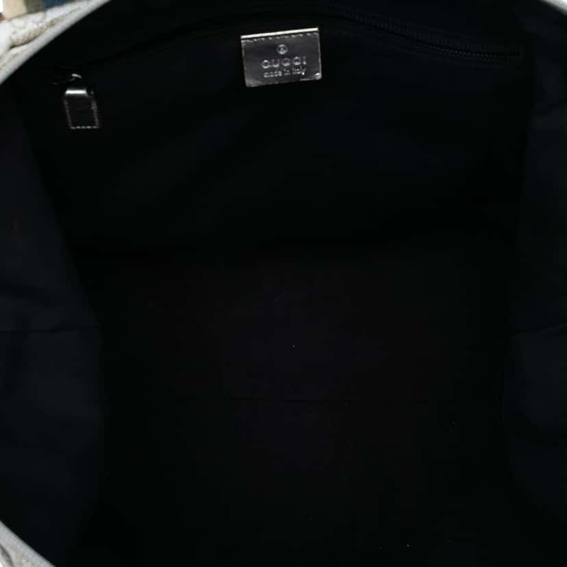 Gucci GG Canvas Web Tote Silver Very good condition - Model View