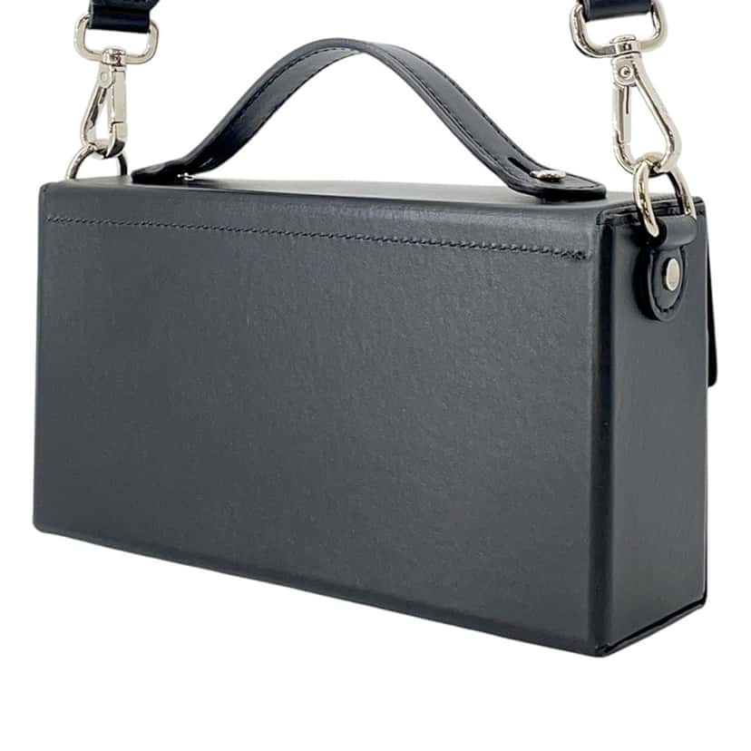 Fendi Marc Jacobs Leather Soft Trunk Baguette Satchel Black Leather Very good condition - Back View