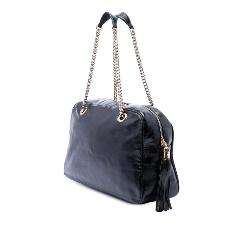 Gucci Patent Soho Chain Shoulder Bag Black Leather Very good condition - Back View