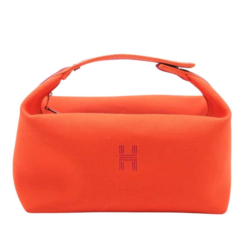 Hermès Large Toile Bride A Brac Case Orange Very good condition - Front View
