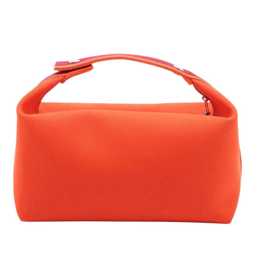 Hermès Large Toile Bride A Brac Case Orange Very good condition - Back View