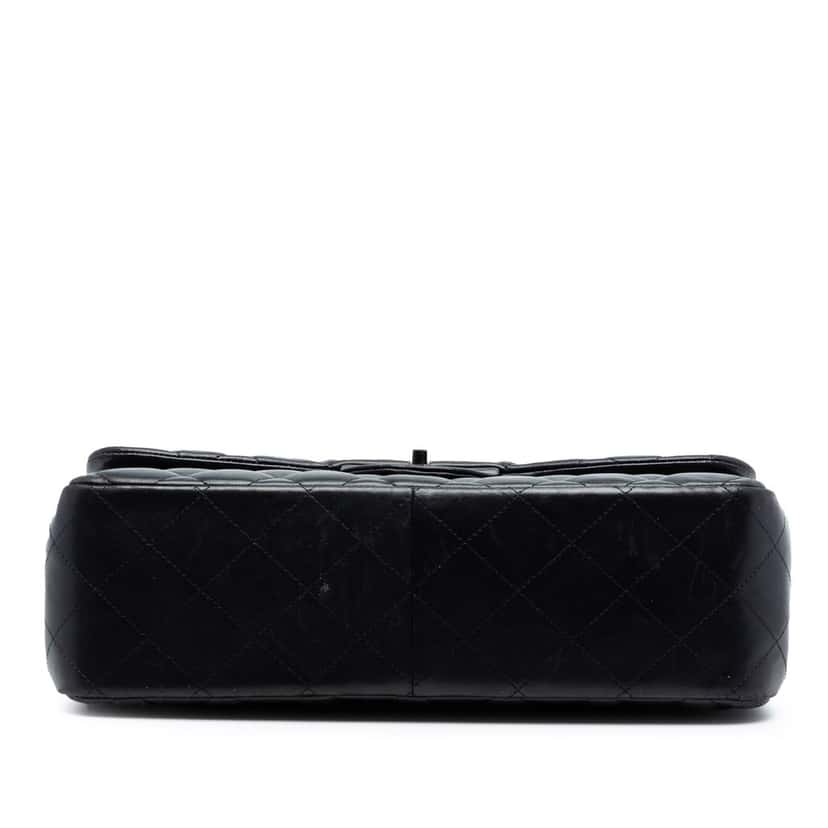 Chanel Jumbo Classic Lambskin Double Flap Black Leather Very good condition - Inside View