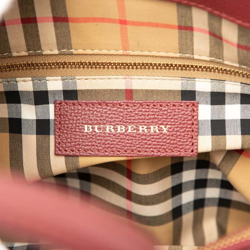 Burberry Medium Leather Banner Satchel Red Leather Very good condition - Box View