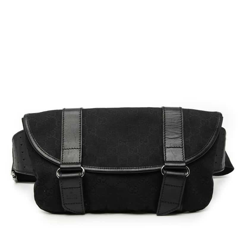 Gucci GG Canvas Belt Bag Black Very good condition - Front View
