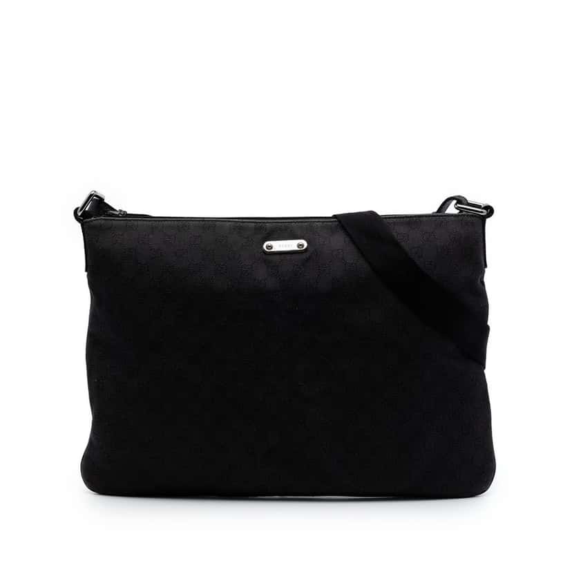 Gucci GG Denim Crossbody Black Very good condition - Front View