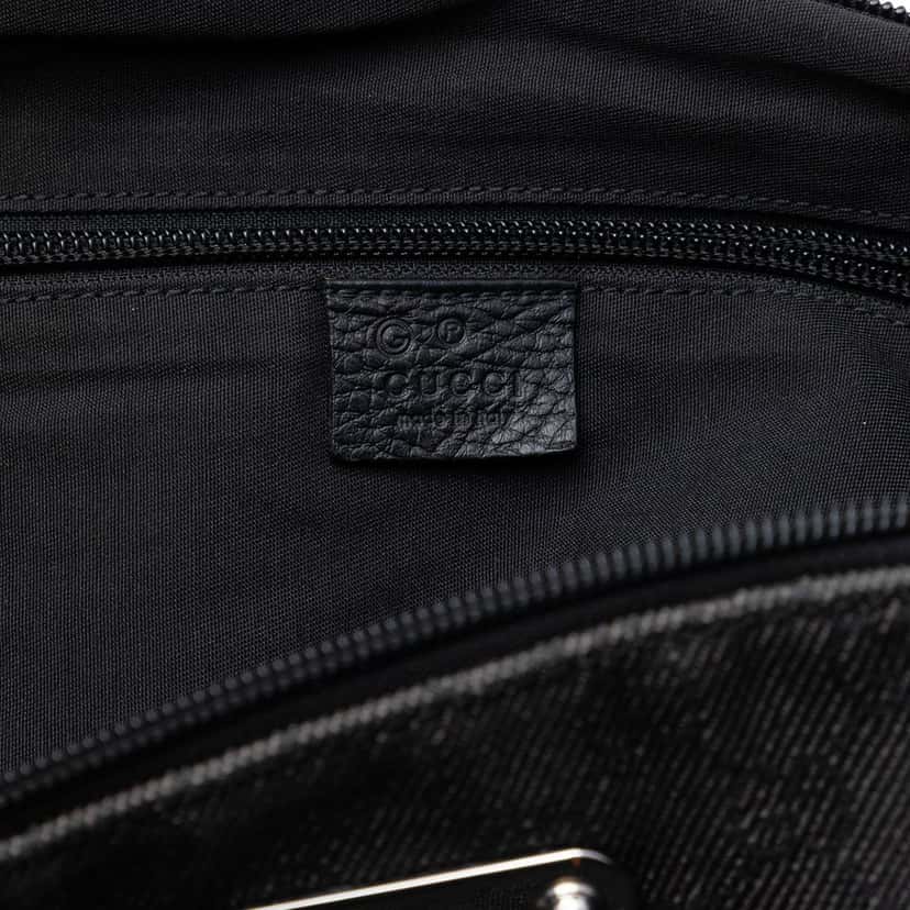 Gucci GG Denim Crossbody Black Very good condition - Box View
