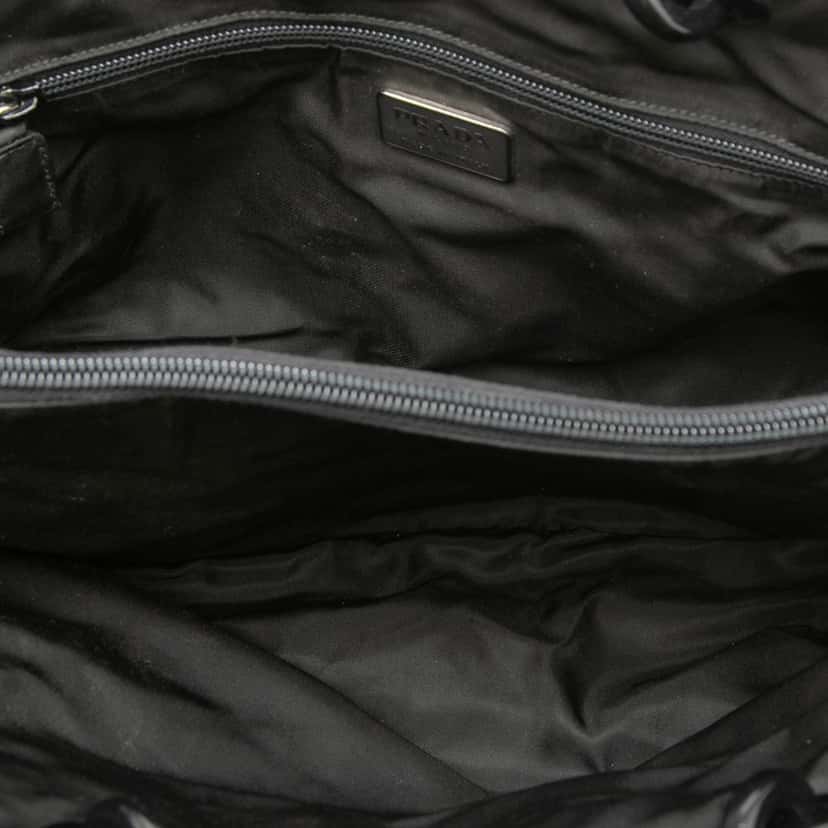 Prada Tessuto Acrylic Handle Bag Black Very good condition - Model View