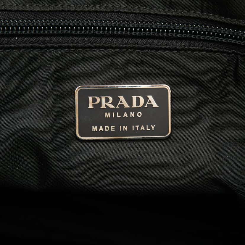 Prada Tessuto Acrylic Handle Bag Black Very good condition - Box View