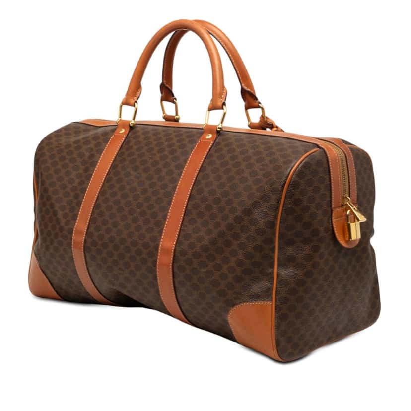 Celine Macadam Coated Canvas Travel Bag Brown Good condition - Back View