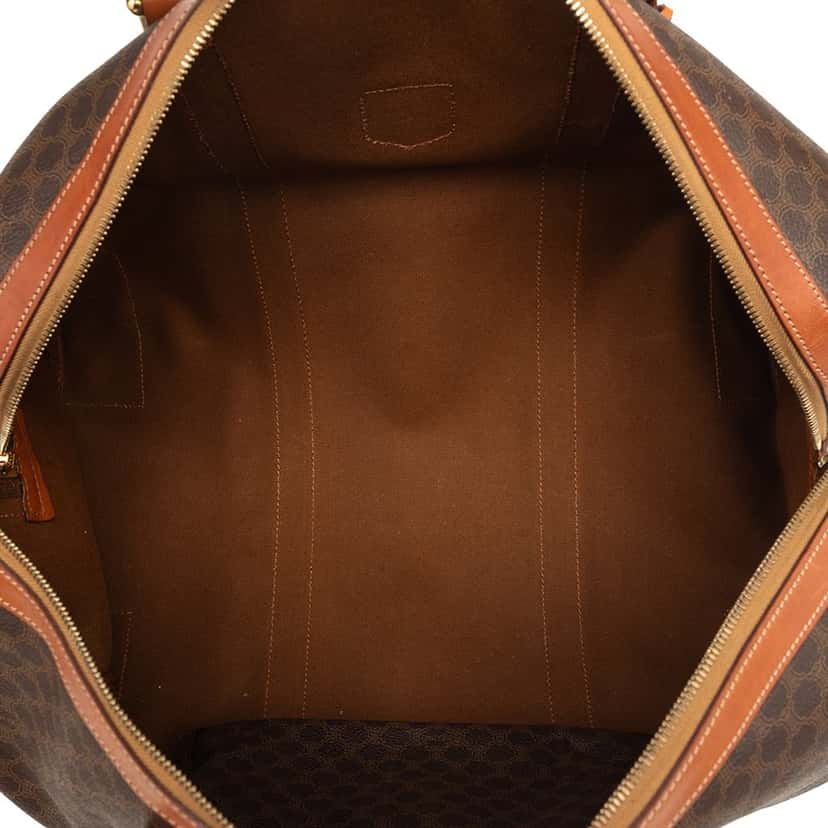 Celine Macadam Coated Canvas Travel Bag Brown Good condition - Model View