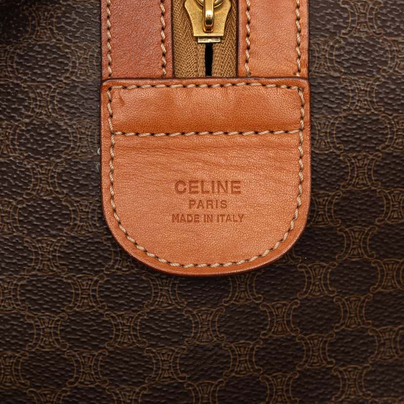 Celine Macadam Coated Canvas Travel Bag Brown Good condition - Box View