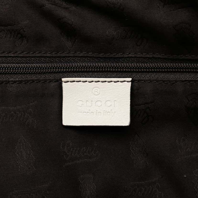 Gucci Large Guccissima Sukey Tote White Leather Very good condition - Box View
