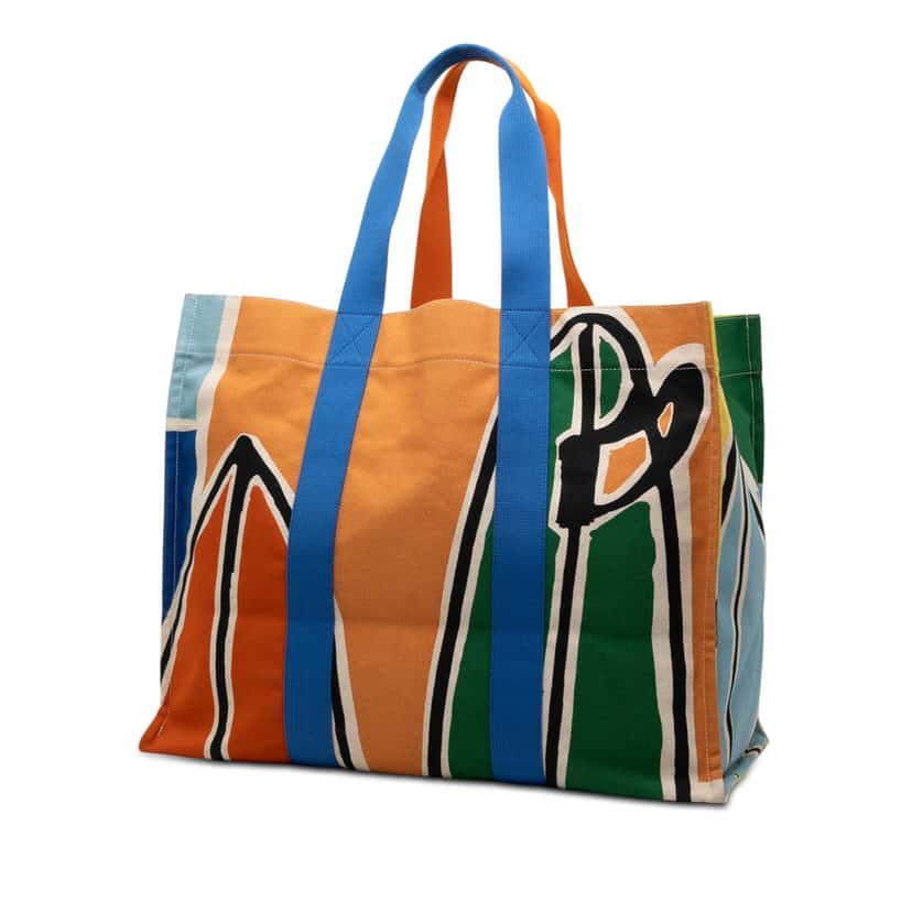 Hermès Toile 3 Surfs Beach Bag Yellow Very good condition - Back View