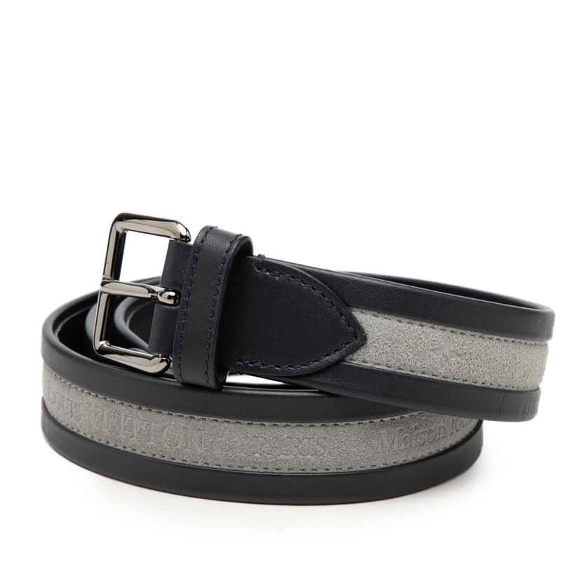 Louis Vuitton Leather Regatta Belt Blue Leather Never worn, with tag - Back View