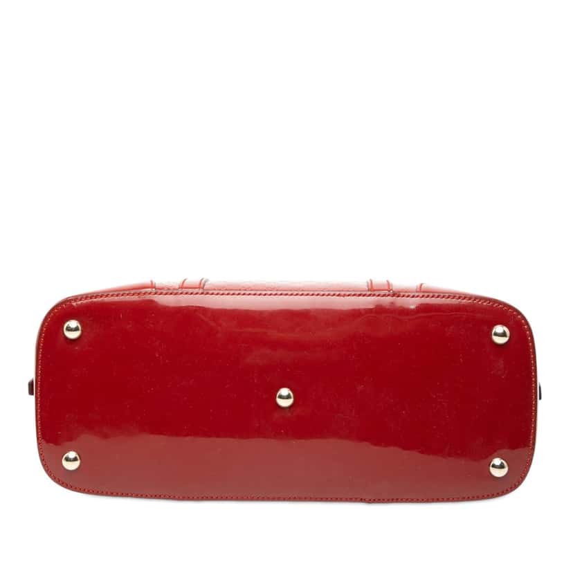 Gucci Small Microguccissima Patent Nice Dome Satchel Red Leather Very good condition - Inside View