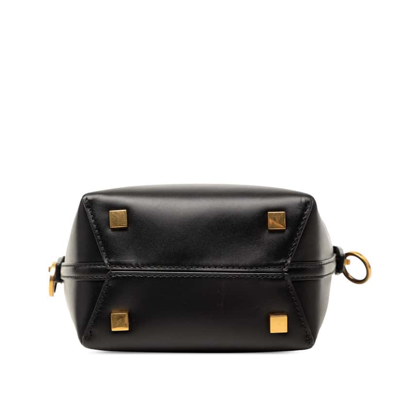 Saint Laurent Mini Shiny Calfskin Le 37 Bucket Bag Black Leather Very good condition - Inside View