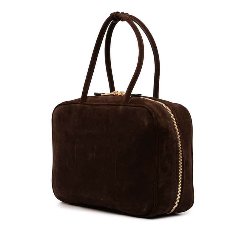 Miu Miu Large Suede Logo Beau Shoulder Bag Brown Leather Very good condition - Back View