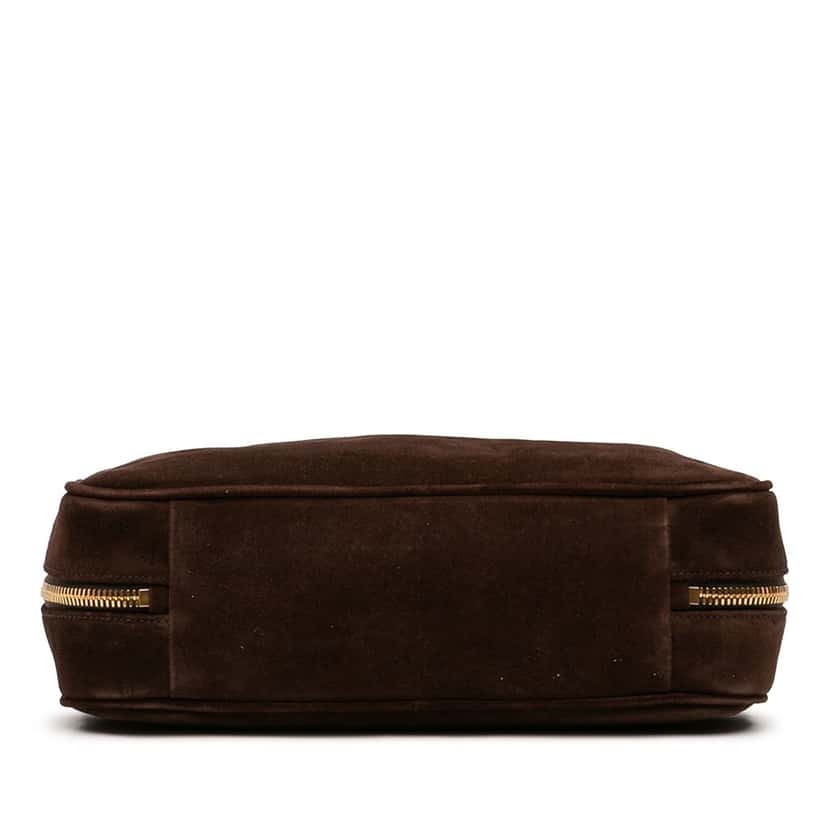Miu Miu Large Suede Logo Beau Shoulder Bag Brown Leather Very good condition - Inside View